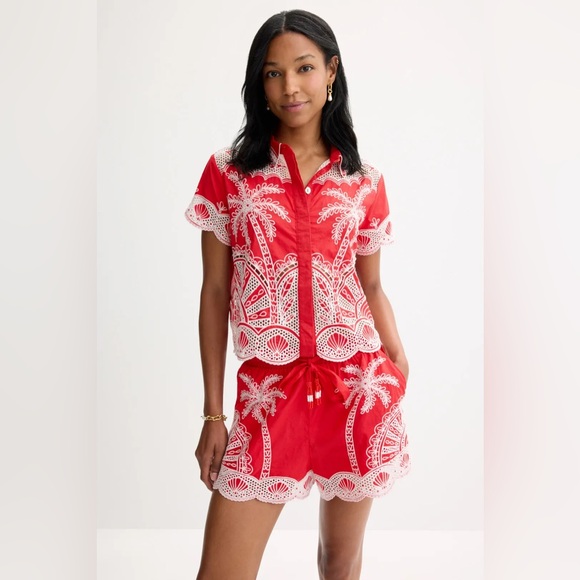 open lace back dress Farm Rio Palm Tree Dress